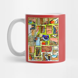 Granny s Things with Text Abstracted Mug